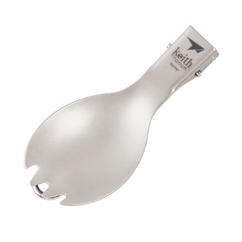 2016 OEM New Mode Keith Ti5301 Titanium Folded Spoon outdoor And Camping Table Cooking Ware Set Best Price 