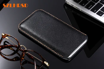 

SZLHRSD Genuine Leather phone bags For Samsung Galaxy A6 cases for Galaxy A6 Plus slim pouch stitch for Galaxy J7 Duo sleeve