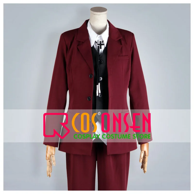 

COSPLAYONSEN Anime K Project Saruhiko Fushimi School Uniform Cosplay Costume Red Color Full Set