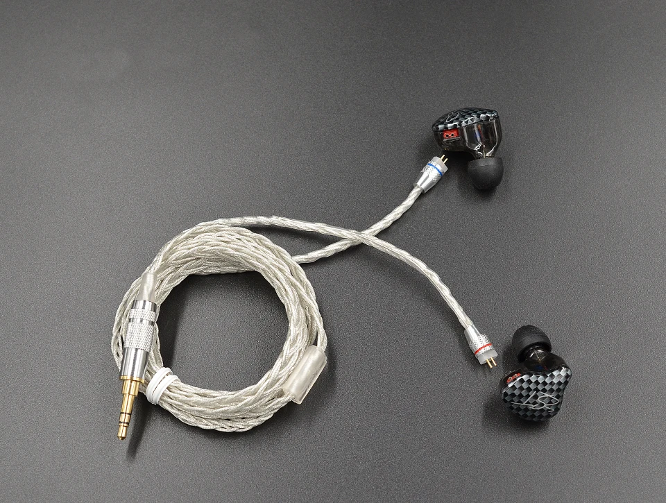 KZ ZS3 ZS4 ZS5 ZS6 ZSA гарнитура Плетеный посеребренный провод кабель для наушников 0,75 мм Pin DIY Съемный аудио шнур