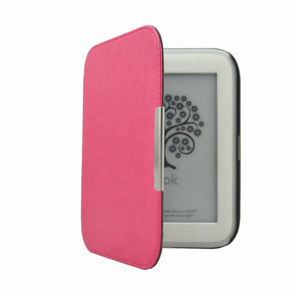 30pcs/lot mixed color order PU leather cover case for 2014 nook glowlight ereader free shipping ...