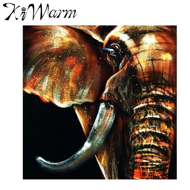 KiWarm New Arrival Elephant Head Canvas Painting Art Pictures For Home Room Hotels Decor Gifts DIY KiWarm New Arrival Elephant Head Canvas Painting Art Pictures For Home Room Hotels Decor Gifts DIY