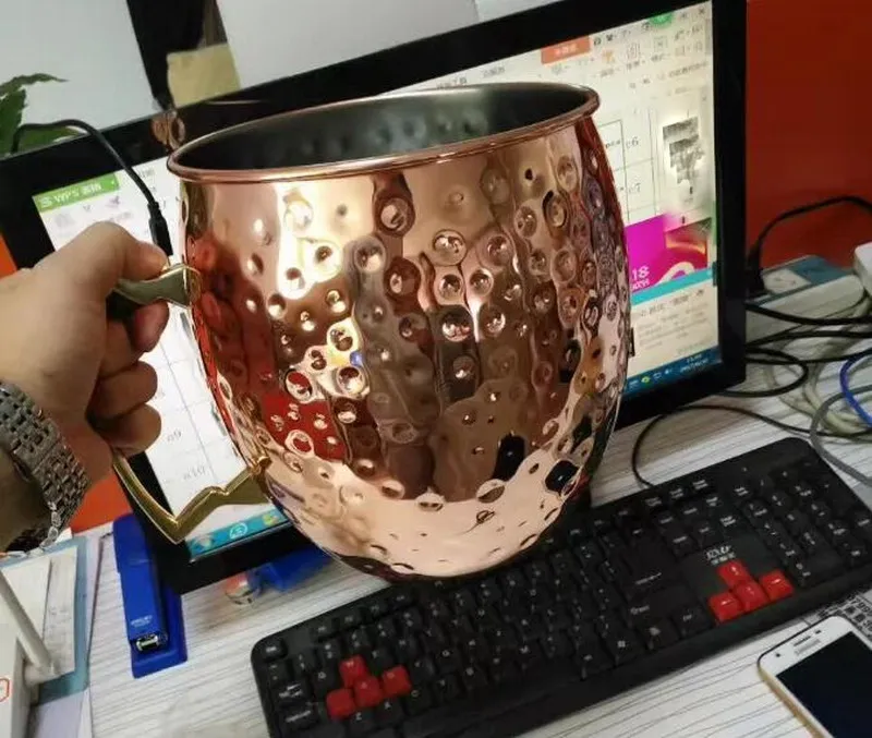 Moscow Mule Cup Jolip Metal Cups Cocktail tongs Stainless Steel Copper ice buckets