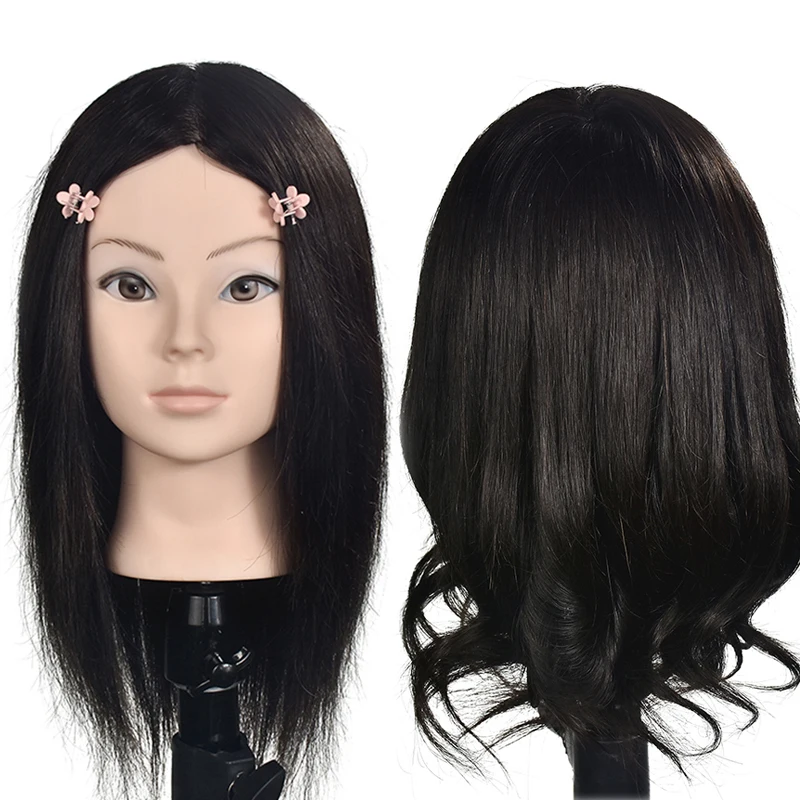 

Professional training heads with 1000% real human hairs can be curled practice Hairdressing mannequin dolls Styling maniqui
