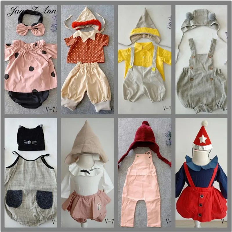 

Jane Z Ann Children photography clothes Baby 6 month 1 year studio shooting outfits hat+clothes
