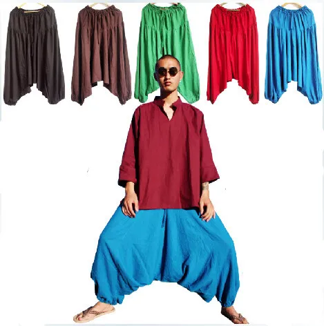 

Fashion men's large crotch pants ,harem pants ,plus size M-5XL men pants,dancing trousers,casual trousers Black green blue white