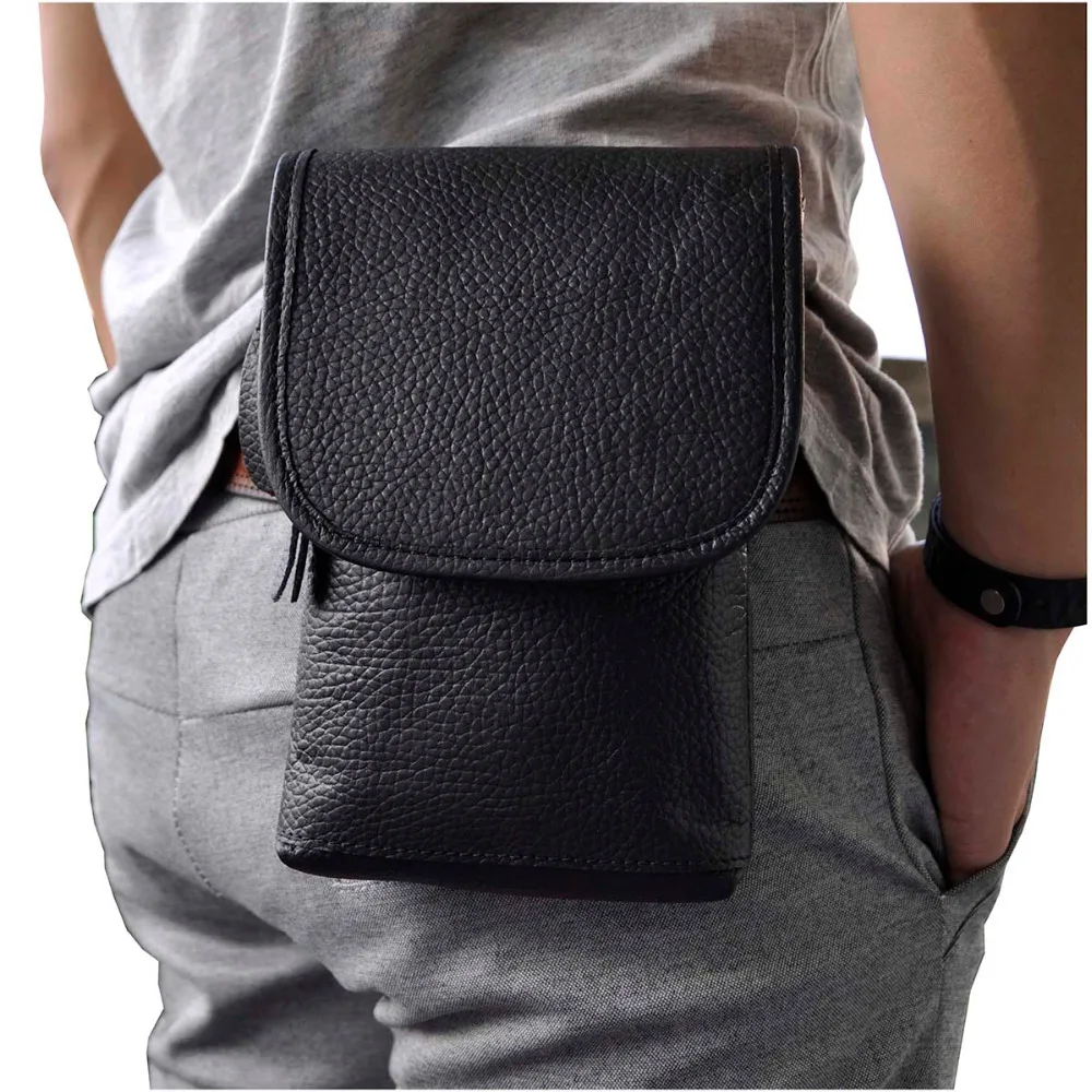 Кожаная мужская повседневная многофункциональная модная сумка-мессенджер через плечо дизайнерская поясная сумка-чехол для сигарет 611-10