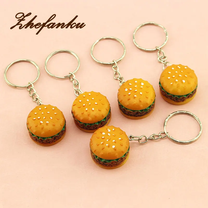 

Creative Keyring Simulated Hamburgers Keyring Keychain Key Ring Chain Gift for Boys abd Girls