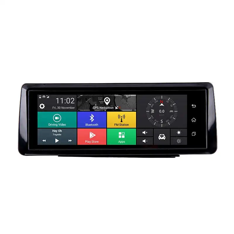 Зеркало заднего вида автомобиля Dvr 10 дюймов Dash Cam Android 5 1 Gps навигация Двойной
