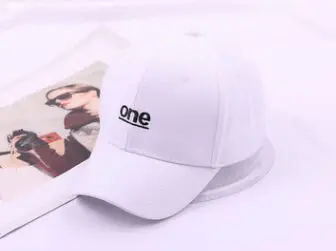 Корейская мужская спортивная бейсбольная кепка с вышитыми буквами,, повседневная хлопковая кепка в стиле хип-хоп, Женская кепка, Кепка с изогнутым козырьком - Цвет: One white