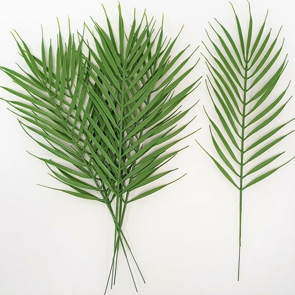 

6pcs Party Supplies Fake Monstera Cycas Leaves Tropical Artificial Plants Flowers Faux Fern Wedding Decor DIY Simulation Green