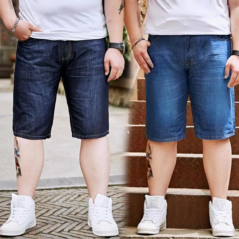 mens denim shorts knee length