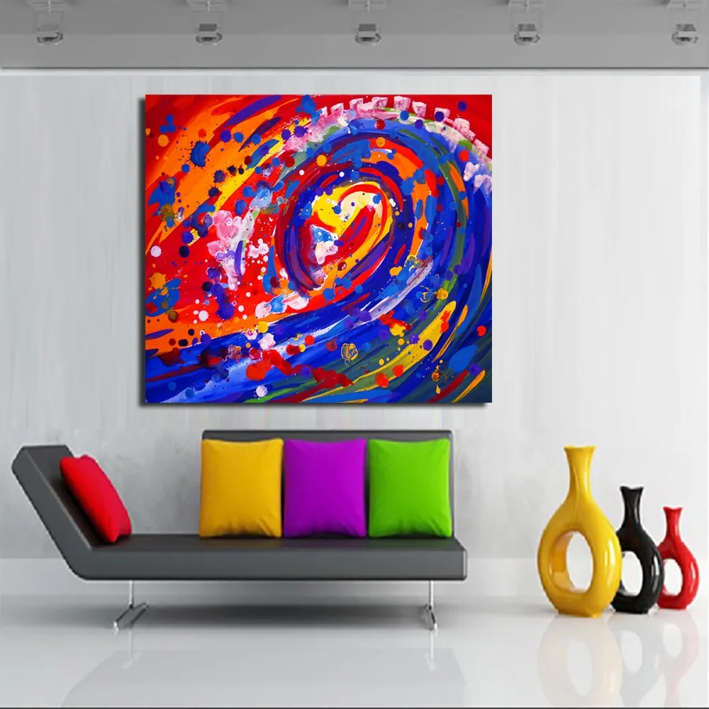 JQHYART Bright Color Canvas Art Pictures Of Abstract Paintings Moder