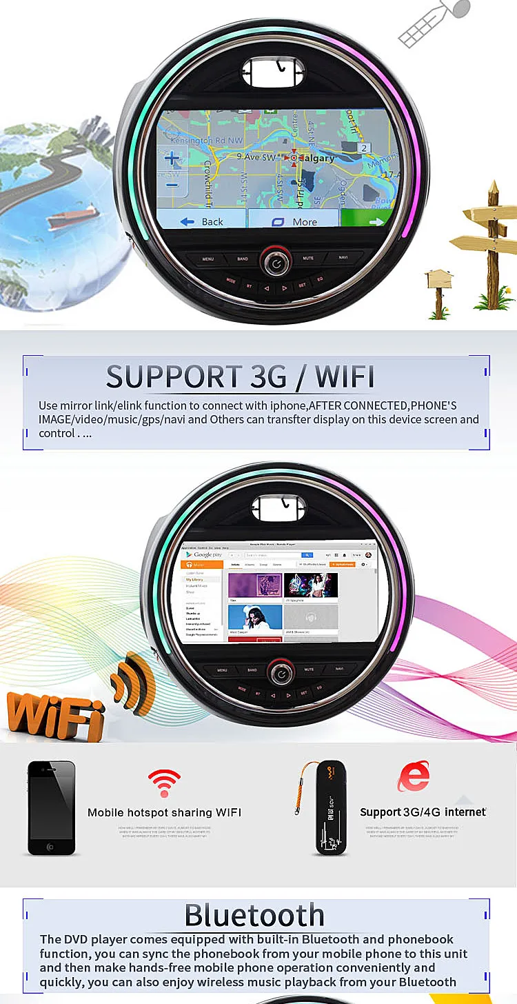 LJDA 1 DIN Android 4,4 Автомобильный CD dvd-плеер для BMW Mini Cooper gps навигация Мультимедиа Аудио Радио 1080 P стерео wifi