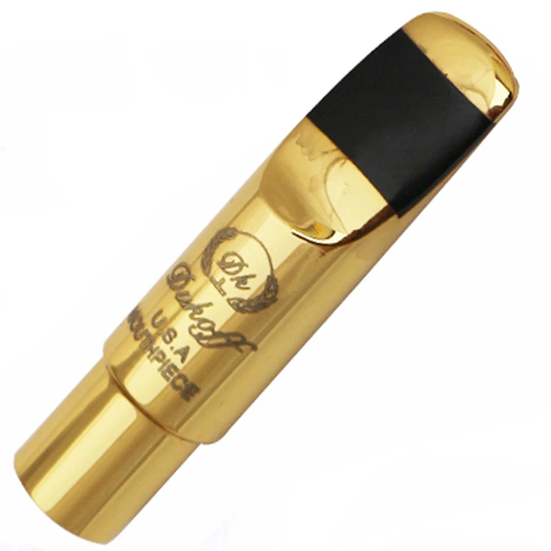 

Brand New Bobby Dukoff Gold Plated Tenor Soprano Alto Saxophone Mouth Piece Sax Metal Mouthpiece + Cap + Ligature Size 56789