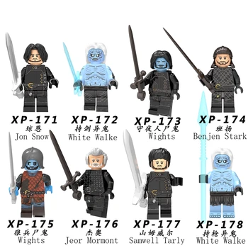 Single Game of Thrones The Final Season Figure Jon Snow Benjen Stark White Walker Wights Jeor Mormont Model Building Blocks Toys
