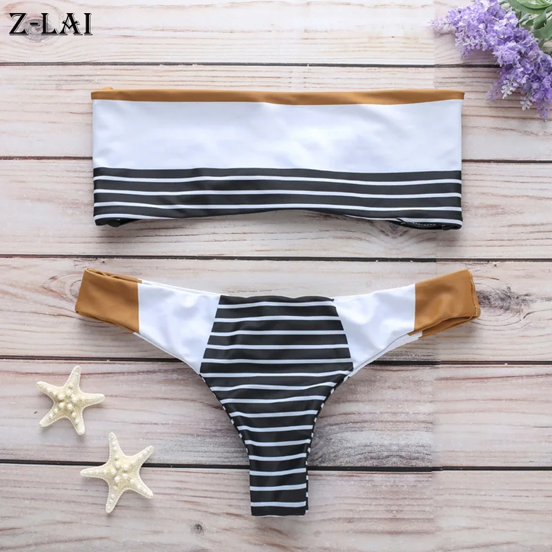 Z-LAI Chest Wrap Bikini Sexy Unpadded Swimsuit Women Low Waist Thong Swimwear Patchwork Halter Beach Wear New Design Biquini Z-LAI Chest Wrap Bikini Sexy Unpadded Swimsuit Women Low Waist Thong Swimwear Patchwork Halter Beach Wear New Design Biquini