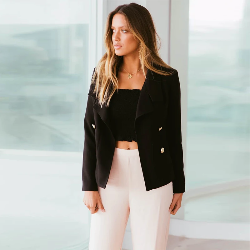 blauwe dames blazer