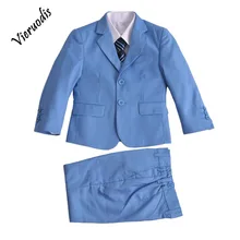 Light Blue 3 Piece Boy Suits Boys Wedding Suit Page Boy Party Prom 2-12 Years gangxun blue page 2