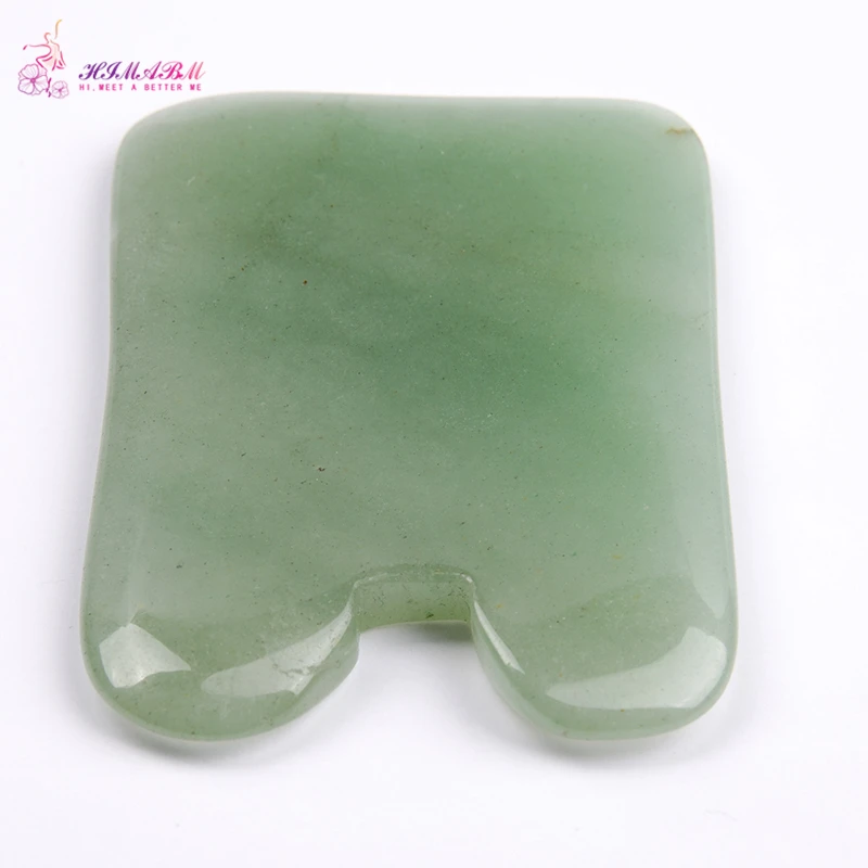 HIMABM 1 Pcs natural light green dong ling jade Guasha board facial treatment scraping tool for body massage health care HIMABM 1 Pcs natural light green dong ling jade Guasha board facial treatment scraping tool for body massage health care