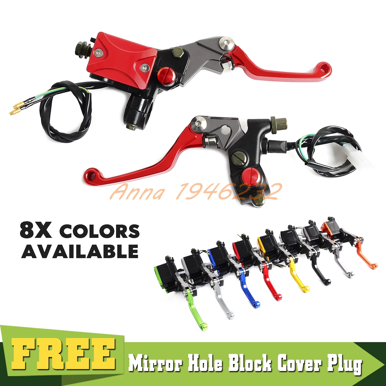 

Universal Standard 7/8" (22mm) Front Brake Master Cylinder Reservoir Levers For Honda CR125R/250R 1992-2007 CRF250R 2004-2015