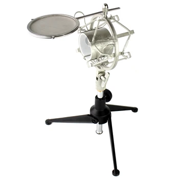 

Tripod Desktop Stand Spider Microphone Shock Mount Wind Screen Pop Filter Mic Shield For Neumann U 89 i U89i TLM 193 TLM193 U497