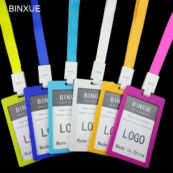

BINXUE Cover Card & ID Holders,Work card identification tag badge 1.5 cm wide Customizable Access control colour bag