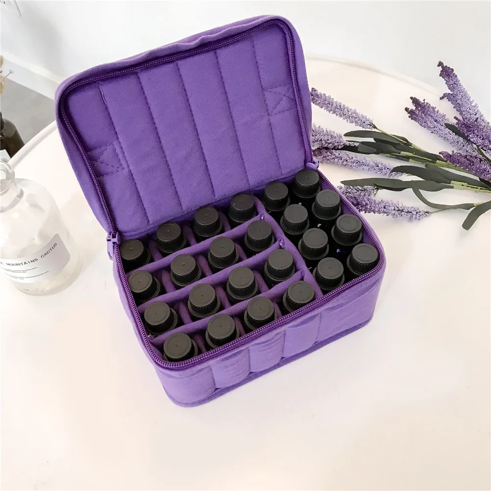 Переносной Чехол-держатель для парфюмерного масла, переносная дорожная коробка для хранения ароматерапии, 17 ячеек, сумка для хранения эфирного масла, коробка для хранения
