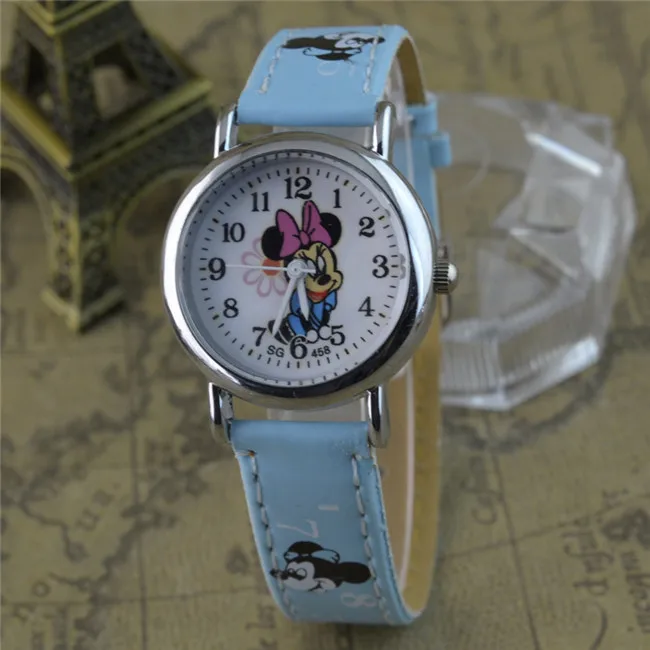 Disney Микки Маус детские часы с рисунком из мультфиломов студент указатель кварцевые ученик для мальчиков и девочек повседневное часы подарок детский день подарок сувенир