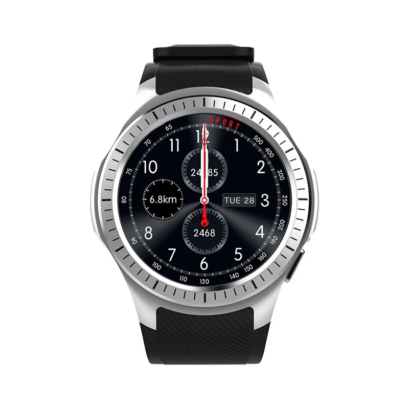 Silver Microwear L1 Smartwatch телефон 1,3 дюйм, Bluetooth, GPS измерение пульса Шагомер монитор сна спортивные Смарт часы PK G05 - Цвет: Silver