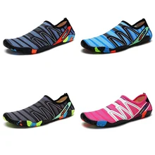 Мужская и женская пляжная летняя Уличная обувь для плавания, обувь для серфинга, быстросохнущая обувь, кожаные носки, полосатая обувь для воды