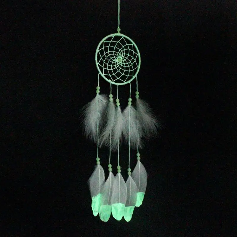 

Fashion Gift India Fluorescence Dreamcatcher Noctilucous Wind Chimes & Hanging Pendant Dream Catcher Regalo