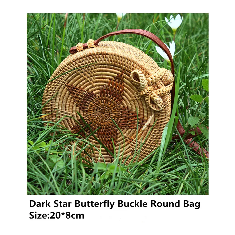 Квадратная круглая Mulit стильная соломенная сумка, женская летняя ротанговая сумка ручной работы, тканая пляжная круглая богемная сумка, Новая мода