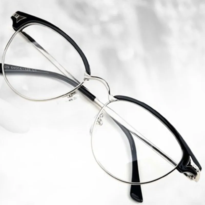 Винтажные овальные круглые металлические оправы для очков очки близорукости с