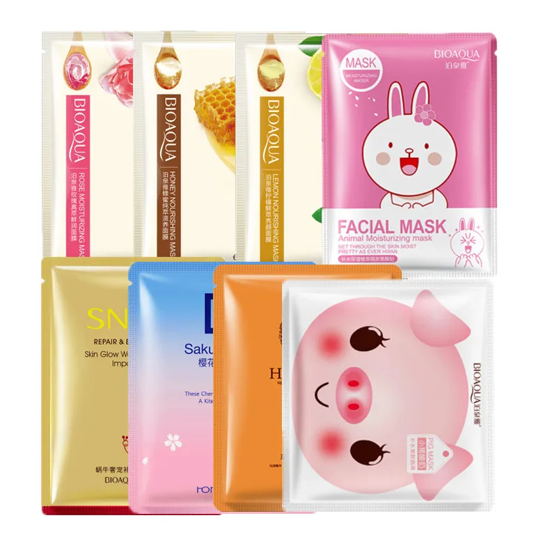 

BIOAQUA Yogurt Piggy Hyaluronic Acid Vitamin C Face Mask Skin Care Anti Aging Moisturizing Oil Control Whitening Korean Mask#