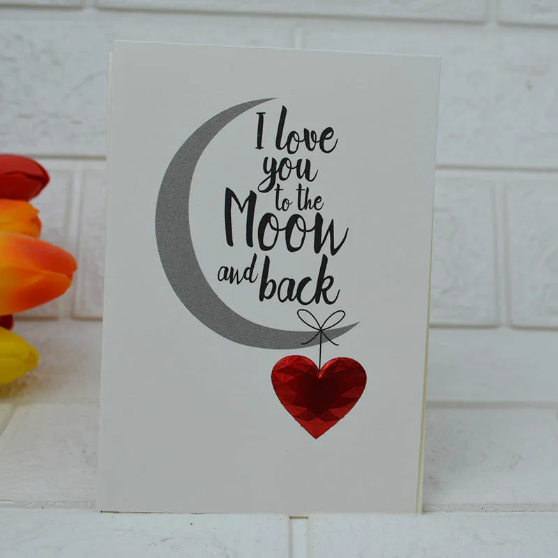  Gold blocking Red hearts Love series Paper card Cartoon invitation card - 32983612300