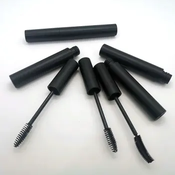 

100 pcs matt black 4ml empty mascara tube container with silicone tip