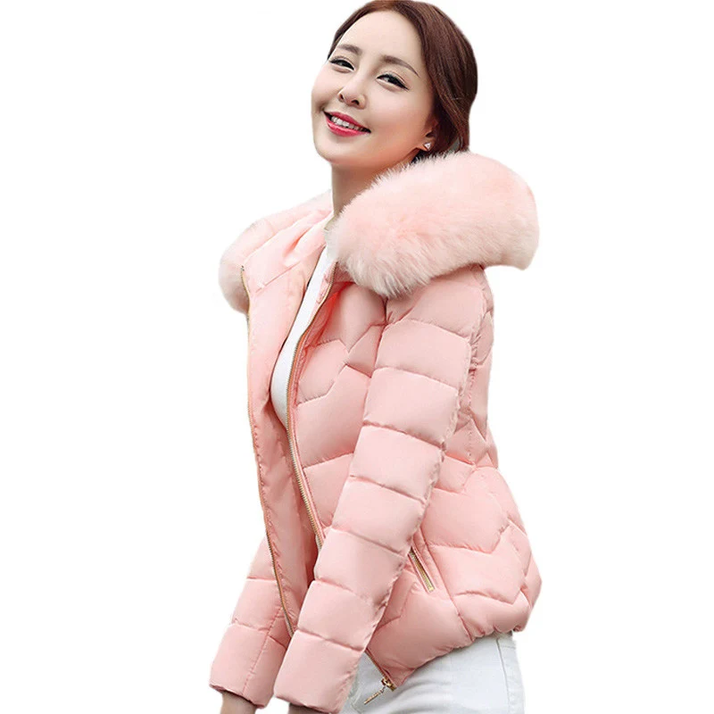 Новые женские зимние куртки из хлопка короткие тонкие парки с капюшоном куртка