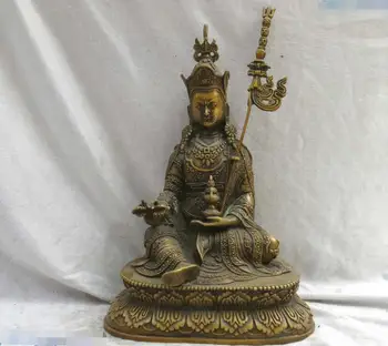 

Fine brass sculpture China carved buddhism padmasambhava buddha copper Statue