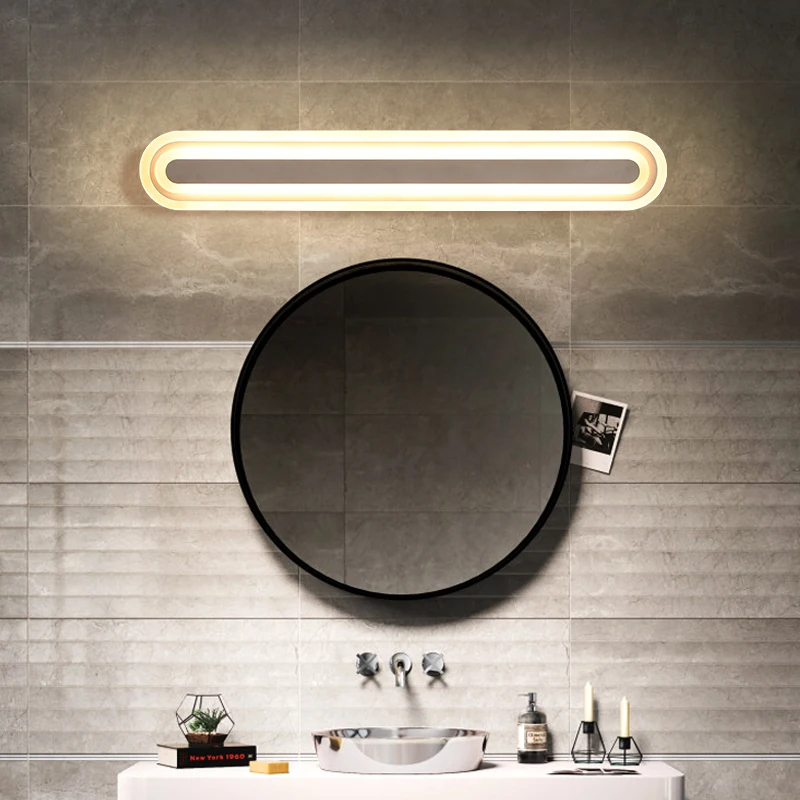 

Loft Style vanity light for Bathroom Waterproof Acrylic Mirror Wall Light AC85-265V studio glow makeup light lamparas de pared