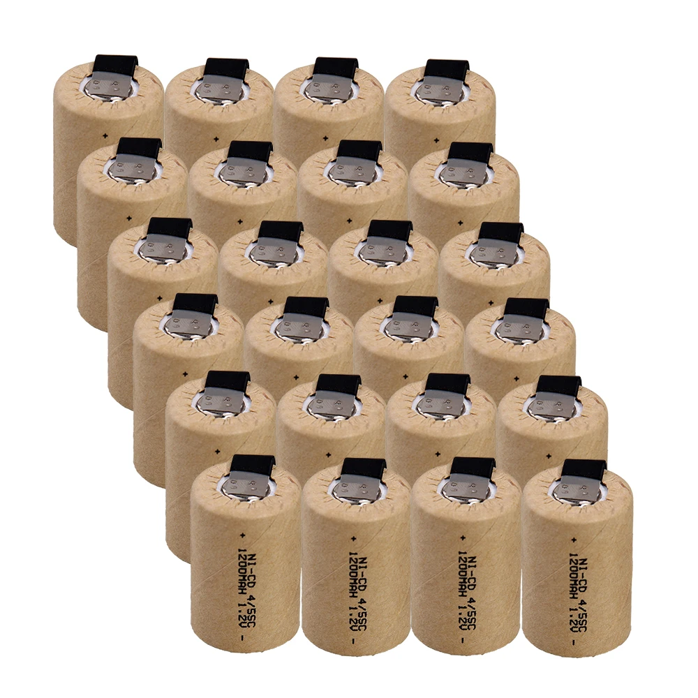 24 pcs 4/5 SUBC battery SC batteries for power tools 1.2v nicd 1200mah REAL CAPACITY FAST DELIVERY TO RUSSIA SPAIN FRANCE UK | Электроника