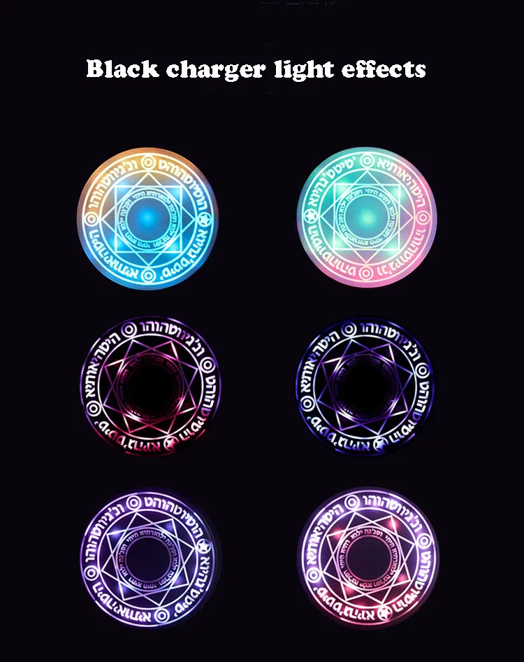 Cardcaptor card captor sakura black pink clow card MAGIC CIRCLE Беспроводное зарядное устройство Быстрая зарядка