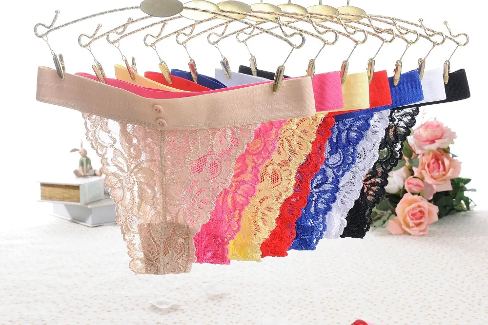 Transparent Underwear Women Plus Size Sexy Lingerie Thongs and G String Lace Panties T-back Seamless String G-string Underpants (4)