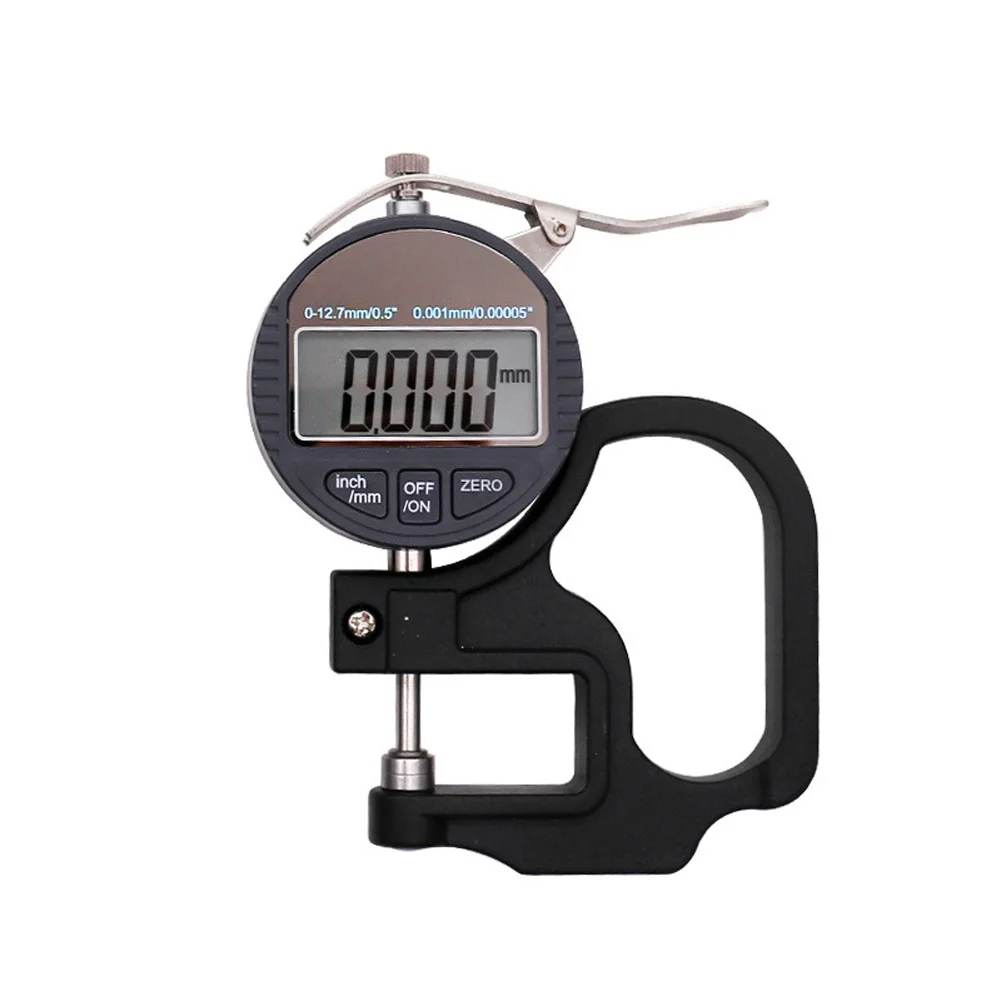 

0-12.7mm Handle Digital Display Electronic Thickness Gauge Meter for Leather Woodworking TB Sale