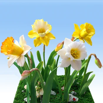 

Daffodil Hyacinth Iris Leaf Flower Design Custom Made 3D Printed Fondant Cupcake Top Petal Cutter Set