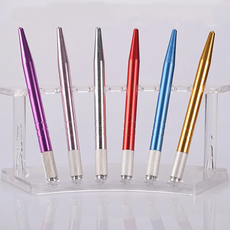 

50pcs Microblading Pen Tatoo Eyebrow Permanent Makeup Hand Tools Microblading Holder Stainless Steel Handmade Manual Tattoo Pen