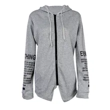 2017New Fashion Lady Knitted Hoody Coat Winter Hoodies Sweatshirt Letter Printing Irregular Lady Warm Hoody Plus Size S-5XL