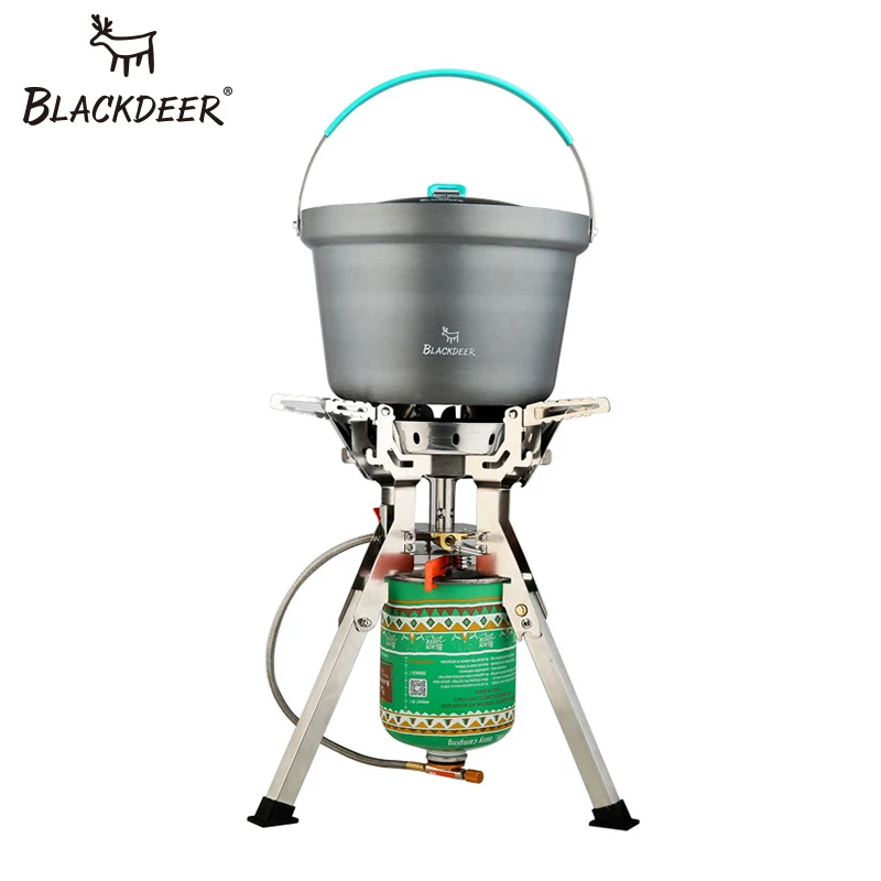 BLACKDEER Ultralight Titan Gas Stove Camping Picnic Windproof Portable Gas Stove Foldable Burners Stable With Windshield Outdoor