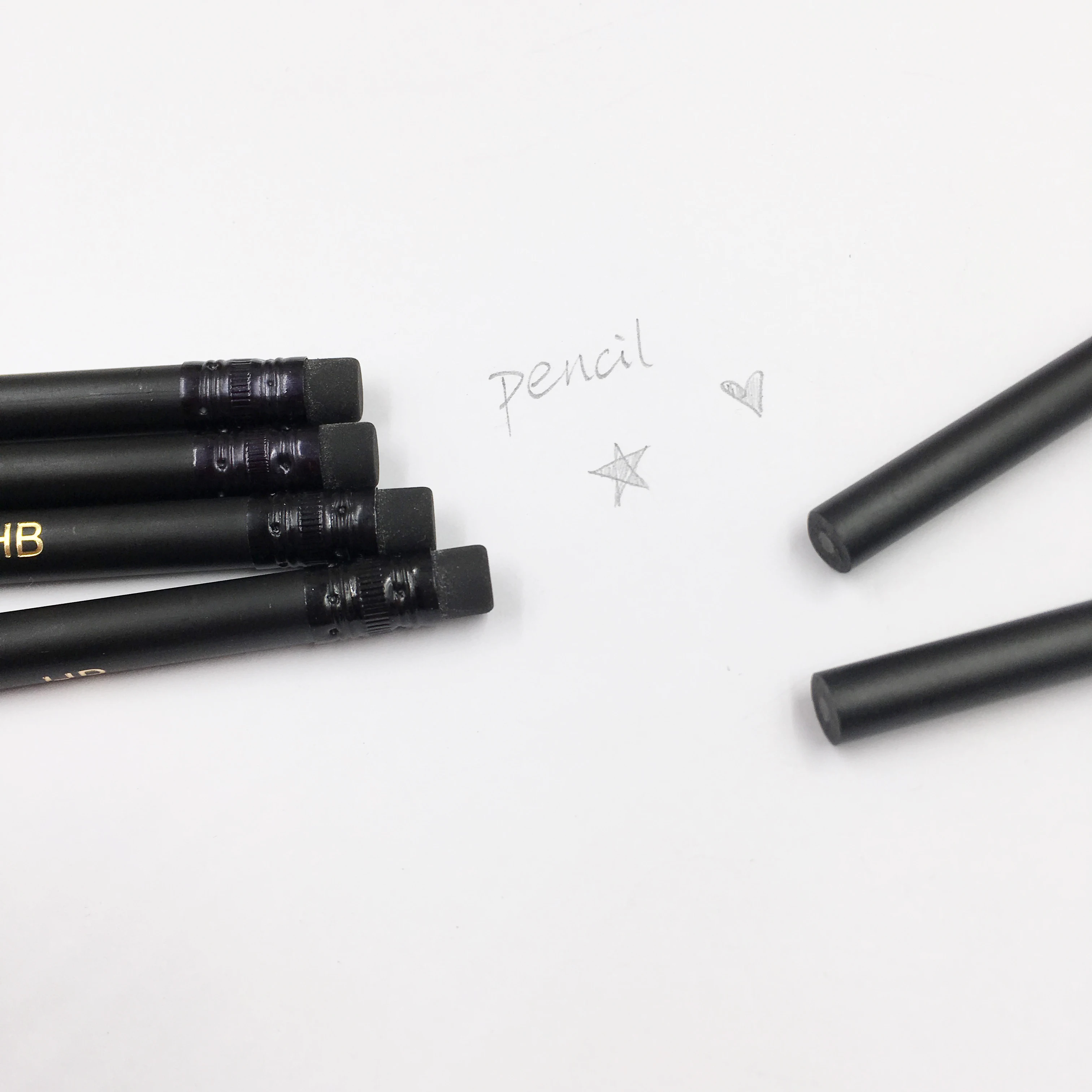 12 шт./лот HB хорошее качество рисунок Простой чистый черный цилиндрический карандаш канцелярские принадлежности для офиса и школы