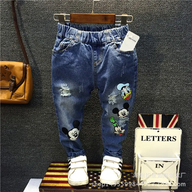 

Retail!3-7 yrs,children trousers,2019 new spring autumn fashion baby boy & girls High-quality casual hole jeans pants,